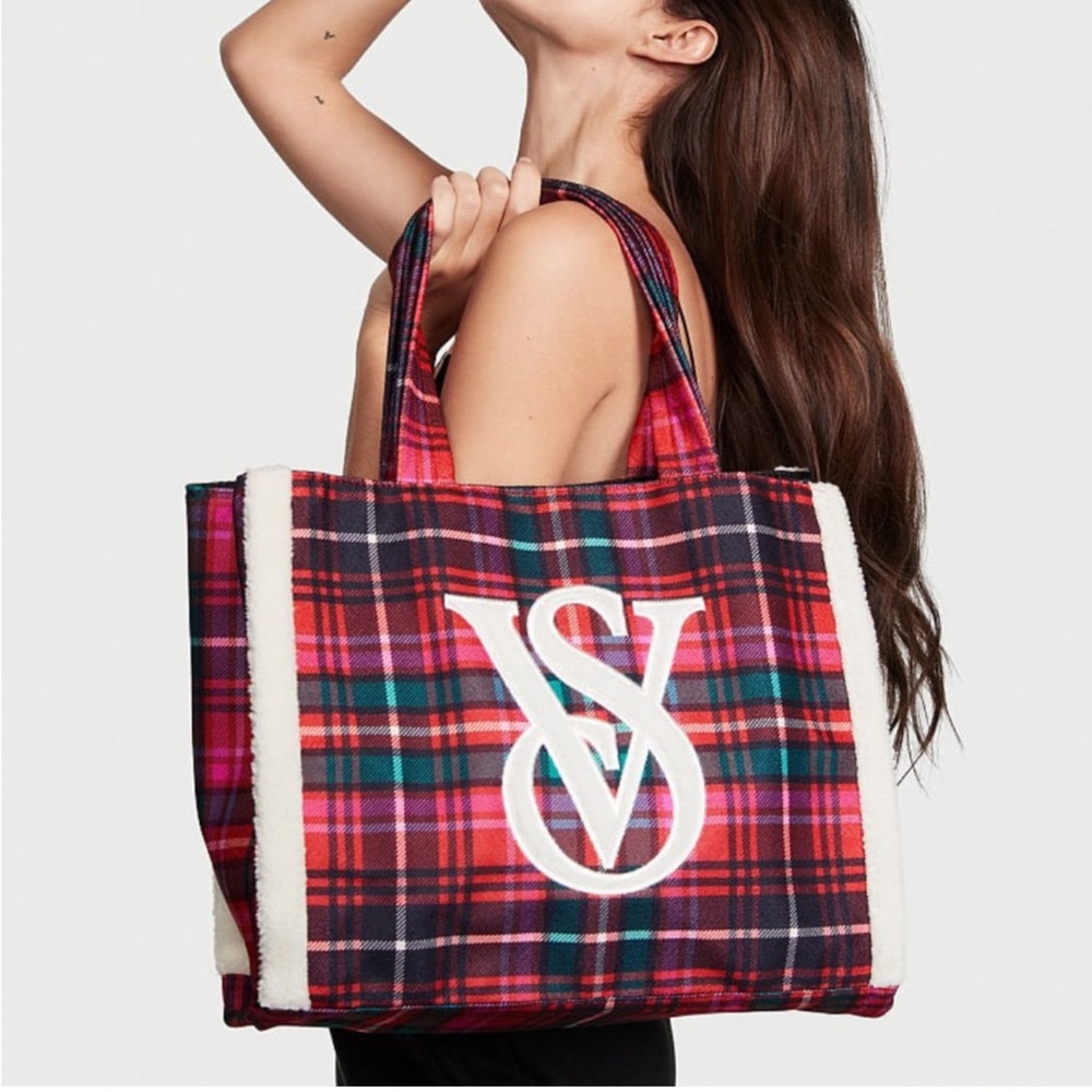 Victoria’s Secret Plaid Tote Bag